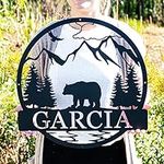 Outdoor Bear Cabin Sign | Personali