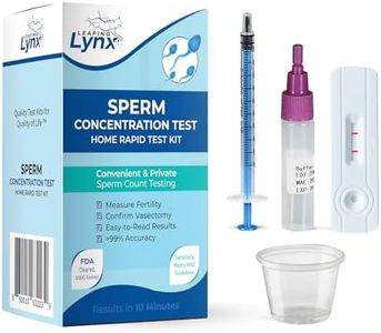 Fertility Test Kit for Men, Shows Normal or Low Sperm Count, Easy Sperm Test Results in Minutes, Sperm Check Male Fertility Test, Accurate & Private Vasectomy Sperm Check Test Kit for Sperm Fertility