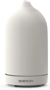 Bobolyn Essential Oil Diffuser Cool Mist Ultrasonic Aromatherapy Ceramic Oil Aroma Diffusers 150ml Whisper Quiet Waterless Auto Shut-Off 7-Color Changing LED Diffuser for Home Office SPA