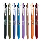 WRITECH Multicolor Gel Pens 0.5, 2 In 1 Colored Pens Fine Point,Black & Vintage Color,Assorted Ink,8-Count