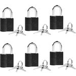 Lamondre Padlock 6 Pack Small Padlock with Keys, Suitcase Locks, Luggage Locks, Padlocks (Keyed Alike) for Travel Bags, Cabinets, Gym Lockers, Toolbox-25mm