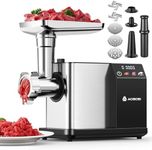 AAOBOSI Meat Grinder [3000W Max], Electric Meat Grinder w/LED Display, Non-Clogging Tech, Built-in Storage, 3 Speed Programs, Grinding, Sausage Stuffer & Kibbe Making for Home Use, 3rd Generation