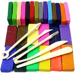 H&S 650g 26 Colours Oven Bake Polymer Clay Block Modelling Moulding Sculpey Tool Set - Moulding Clay - Air Dry Clay - Clay Kids - Kids Clay Modelling Kit - Coloured Clay - Modelling Clay Oven Bake