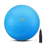 PRIMASOLE Exercise Ball for Balance Stability Fitness Workout Yoga Pilates at Home Office & Gym 75cm Blue