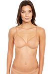 Gossard Women's Glossies Sheer U/Wired Bra, Beige (Nude), 30 30G UK