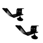 MYL HPHT Headphone Clamp Mount Stand Hanger/Holder Metal (Black) (Pack of 2, Black)