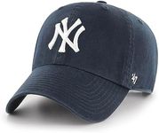 47 Brand MLB New York Yankees Men's Home Clean Up Cap, Navy, One-Size