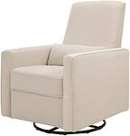 DaVinci Piper Upholstered Recliner and Swivel Glider in Cream, Greenguard Gold & CertiPUR-US Certified