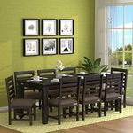 SONA ART & CRAFTS Solid Sheesham Wood & Jute Fabric 8 Seater Dining Set Dinner Table for Dining and Living Room Furniture (Finish Color - Dark Walnut Finish (Do-It-Yourself))