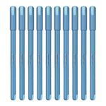 Pentonic Frost 0.6 mm Refillable Gel Pen | Pastel Blue Body | Blue Ink | Set of 10