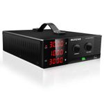 RUZIZAO Bench Power Supply Variable 30V 100A 3000W, High Power DC Power Supply with Encoder Knob Adjustable Switching Power Supply, Benchtop Lab Power Supply with Output Switch(Plug NOT Included)