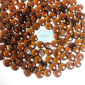 HappyFiller Dark Amber Glass Gems Flat Marbles with 1 PC Inspirational Gemstones 5 LB,Flower Vase Fillers,Indoor Outdoor Gas Fire Pit Fireplace Pebbles,Crafts,Candle Holder Beads,Fall Decor