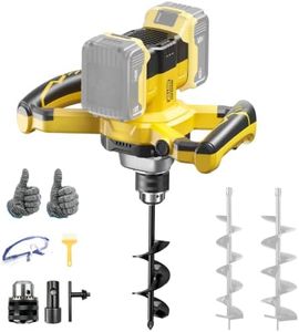40V Cordless Auger Post Hole Digger for DeWalt 2x20V Max Battery - Brushless Motor Electric Auger Drill with 3/8" Chuck & 3/4" Adapter, for Tree Planting Fence Post Farm Garden (Battery NOT Included)