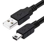 FEDUS (Black, 5m USB Charger Cable USB 2.0 A to Mini 5 pin B Cable for External HDDS/Camera/Card Readers [video game]