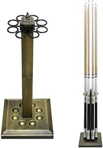 MoyanSuper Pool Stick Holder Metal Billiard Cue Rack Holds 8 Sticks Heavy-Duty Floor Stand,Bronze