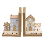 Sifcon International plc Wooden Houses Design Bookends