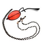 DSKOBT 2 PCS anime dress up character red monocular glasses and eyeglass chains Outdoor Props costume Halloween Accessories