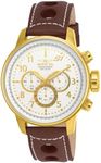 Invicta S1 Rally Stainless Steel Men's Quartz Watch - 48mm, Brown/White, Quartz Movement