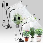 bseah Plant Grow Light for Indoor Plants 2 Pack, Full Spectrum Grow Light for Seed Starting, Auto ON & Off Timer 3/9/12H