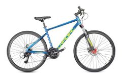 Cradiac Gunner PRO 21 Speed 6061 Alloy Hybrid Cycle 21 Geared Bicycle for Men with Front Lockout Suspension & Disc Brake Hybrid Bike | Ideal for 15+ Years, Unisex, Frame Size : 18.5 Inch, Teal Blue