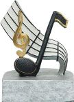 Music Color Tek Trophy | Engraved Musical Note Award - 4 Inch Tall - Customize Now - Decade Awards