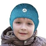 EMPIRELION kids Helmet Liner Teens Thin Thermal skull caps Cover Ears Beanie child Running Hats for Boy & Girl (Green Melange, 4-6-8 Kids+10-12-14 Juniors)