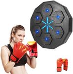 bestyks Smart Music Boxing Machine，Indoor Boxing Machine Wall Mounted，with LED Light Bluetooth Sensor，Electronic Boxing Target For Exercises，Improve Hand-Eye Coordination (Boxing Machine A + Gloves)