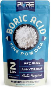 Boric Acid Fine Powder - 2 Pound - 99.9% Pure Fine Powder - Highly Effective Multipurpose Cleaner - Used as a Kitchen Cleaner, Laundry Stain Remover and Deodorizer - Industrial Grade Strength