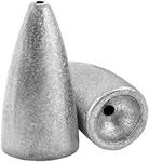 AMYSPORTS Saltwater Removable Fishing Sinkers Tackle Bullet Drop Weights Sinkers Kit Lead Bass Fishing Sinkers Shot Casting Freshwater 50pcs 1/14oz