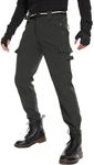 MOURCE Fleece Lined Winter Pants for Men Waterproof - Warm Outdoor Work Mens Snow Pants Grey