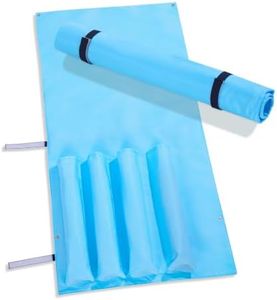 Mahjong Rack Bag,Durable Oxford Cloth Mahjong Bags with 4 Separate Pockets,Fits American Mahjong Pushers,Roll Up Portable Organizer for Travel Party Club,Practical mahjong accessories and gifts (Blue)