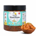 FarmDidi | Mixed Pickle 325G |Carrot, Lemon & Chilli | No Preservatives | Low-Oil | Tangy & Salty |Organically Processed | Traditional Recipe