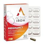 Active Iron Pregnancy | 30 Iron Capsules | 17mg Iron Supplement | Non-Constipating Formula | Fights Tiredness & Fatigue | 1-Month Supply