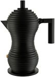 Alessi MDL02/3 BB Pulcina Stovetop Espresso Maker Black, 1-Cup