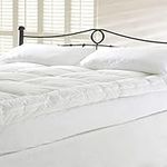 Luxury Natural GOOSE Feather With 15% Super Soft Warm Down Mattress Topper Bed Enhancer Overlay | 100% Cotton Casing, Elasticated Straps for secure Fit King