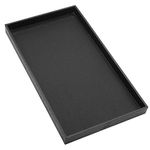 Beadaholique 6-Piece Faux Leather Jewelry Display/Showcase Displays Trays, Black