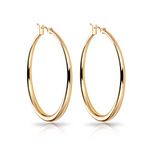 Philip Jones Gold Plated 40mm Hoop Earrings