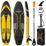 Inflatable Stand Up Paddle Board 10'6"×32"×6" SUP Package with Non-Slip Deck, Pump, Paddle, Leash, Waterproof Backpack for Youth & Adult