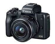 Canon EOS M50 Mirrorless Vlogging Camera Kit with EF-M 15-45mm Lens, Black