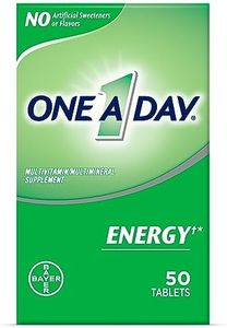 One A Day Energy Multivitamin, Supplement with Vitamin A, Vitamin C, Vitamin D, Vitamin E and Zinc for Immune Health Support*, Caffeine, Biotin, B6, B12 & more, 50 count (Packaging May Vary)