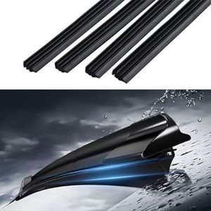 HEVLE 4PCS Wiper Blade Refill, Universal Car Accessories, 26" Adjustable Size of Universal Replacement Windshield Wiper Refill Replacement for Front & Rear Windshield Wiper Baldes Rubber Strip