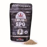 Poppamies Legendary Steak SPG BBQ Rub - 100% Natural Salt Black Pepper & Garlic Seasoning - ​​Suitable for Any type Food Particularly Steaks and Vegetables - Use in The Grill Pan - Large Pack (200g)