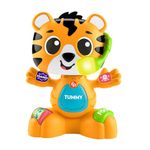 Fisher-Price Baby Learning Toy Link Squad Bop & Groove Tiger with Music & Lights for Ages 9+ Months, UK English Version, Compatible Only with Link Squad Items, HYL24