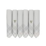 Van Heusen Men's Cotton Handkerchief (Pack of 6) (8904241906430_UAEV5623_One Size_White)