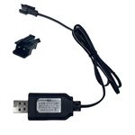 7.4V USB Charger Cable with SM-2PIN Plug Compatible RC Car/RC Plane/RC Tank/RC Boat and Other Remote Control Toys for Universal 7.4V Lipo Battery USB Charger with Battery Protection