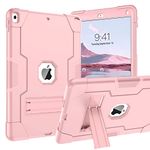 BENTOBEN for iPad Air 3rd Generation Case, iPad Pro 10.5" 2017 Case, 3 Layers Heavy Duty Rugged Shockproof Kickstand Protective Tablet Cover for iPad Air 3 10.5" 2019 /iPad Pro 10.5" 2017, Rose Gold