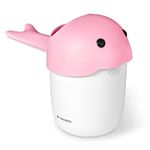 Navaris Baby Hair Rinser - Cute Animal Jug for Bath with 3 Different Pour Spouts - Helps Keep Water and Shampoo Out of Baby's Face and Eyes - Pink