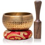 Tibetan Singing Bowls Set~ Meditation Sound Bowl hand Hammered in Nepal For Yoga, Meditation, Mindfulness, Healing & Chakra balancing~