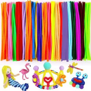 TNSLAND 300 pcs Pulitore per Pipe, Scovolini Colorati, in 10 Colori per il Fai da Te Filo di Ciniglia, Scovolini Colorati per Lavoretti per Creativi Fai da e Decorazioni per il Fai da Te per Bambini
