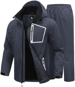 SWISSWELL Mens Reflective Rain Suit, Waterproof Breathable Set Golf